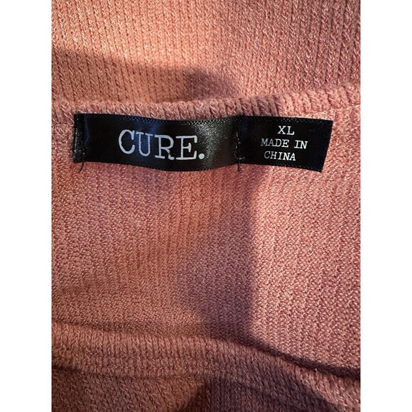 Cure sweater with rhinestones salmon XL Top 3/4 Length Sleeves Top Cute! - Picture 3 of 5